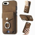 thumbnail image 1 of Nalacover Wallet Case for iPhone 7 / 8 / SE 2020 / SE 2022, Premium Leather Case with Card Holder, 360°Rotation Ring Kickstand, RFID Blocking Protective Magnetic Back Clsoure Case, Brown, 1 of 11