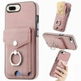 thumbnail image 1 of Nalacover Wallet Case for iPhone 7 Plus, iPhone 8 Plus, Premium Leather Case with Card Holder, 360°Rotation Ring Kickstand, RFID Blocking Protective Magnetic Back Clsoure Case, Pink, 1 of 11