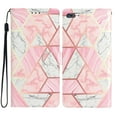 thumbnail image 1 of Nalacover Wallet Case for iPhone 8 Plus / iPhone 7 Plus with Painting Pattern PU Leather Magnetic Kickstand Flip Folio Cover, Card Slots Holder Soft Silicone Shockproof Protective Case, Pink Marble, 1 of 8