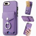 thumbnail image 1 of Nalacover Wallet Case for iPhone X, iPhone XS, Premium Leather Case with Card Holder, 360°Rotation Ring Kickstand, RFID Blocking Protective Magnetic Back Clsoure Case, Purple, 1 of 11