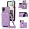 thumbnail image 1 of Nalacover Wallet Crossbody for Samsung Galaxy A12 5G Phone Case with Lanyard Strap Credit Card Holder, PU Leather Protective Handbag Purse Kickstand Bling Diamond Cover Women Girl, Purple, 1 of 10