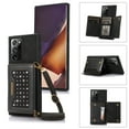 thumbnail image 1 of Nalacover Wallet Crossbody for Samsung Galaxy Note 20 Ultra Phone Case with Lanyard Strap Credit Card Holder, PU Leather Protective Handbag Purse Kickstand Bling Diamond Cover Women Girl, Black, 1 of 10