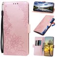 thumbnail image 1 of Nalacover Wallet For iPhone XS Max Case,Stylish Full Protection Embossed Lotus Pattern Synthetic Leather and Soft TPU Flip Kickstand Card Slots Shockproof Magnetic Cover with Wrist Strap.Rosegold, 1 of 8