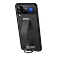 thumbnail image 1 of Nalacover Wristband Case for Samsung Galaxy Z Flip 4, Metallic Premium PU Leather Slim TPU Shockproof Lens Protection Case with Ring Wrist Strap for Samsung Galaxy Z Flip 4, Black, 1 of 6