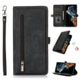 thumbnail image 1 of Nalacover Zipper Wallet Case for Google Pixel 8 Pro, Crossbody Purse Case with Card Holder Lanyard Wrist Hand Strap, Premium PU Leather Flip Kickstand Shockproof Magnetic Buckle Cover, Black, 1 of 8
