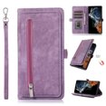 thumbnail image 1 of Nalacover Zipper Wallet Case for Google Pixel 8 Pro, Crossbody Purse Case with Card Holder Lanyard Wrist Hand Strap, Premium PU Leather Flip Kickstand Shockproof Magnetic Buckle Cover, Purple, 1 of 8