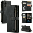 thumbnail image 1 of Nalacover Zipper Wallet Case for Samsung Galaxy A54 5G, Premium PU Leather Wrist Hand Strap Card Slots Holder Flip Folio Cover with Magnetic Suction Kickstand Large Capacity Shockproof Case,Black, 1 of 9
