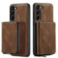 thumbnail image 1 of Nalacover Zipper Wallet Case for Samsung Galaxy S23, Soft Silicone Shockproof PU Leather Detachable Card Slots Holder Cash Pocket Slim Cover with Kickstand Magnetic Lens Protective Case,Brown, 1 of 7