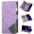 thumbnail image 1 of Nalacover Zipper Wallet Case for Samsung Galaxy S24 with Credit Card Holder Zipper Pocket, Premium PU Leather Flip Kickstand Cover with Magnetic Clasp Shockproof Case, Purple, 1 of 7