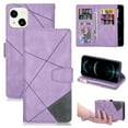 thumbnail image 1 of Nalacover Zipper Wallet Case for iPhone 15 with [Credit Card Slots] [Zipper Pocket] Kickstand, Premium PU Leather Flip Cover with [Magnetic Clasp] Shockproof Case, Purple, 1 of 6