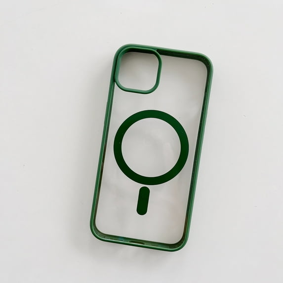 Nalacover for iPhone 11 Pro Matte Frosted Clear Case, Magnetic Ring Compatible with MagSafe Wireless Charging, Acrylic + TPU Shockproof Non-Yellowing Cover for iPhone 11 Pro, Darkgreen