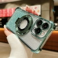 thumbnail image 1 of Nalacover for iPhone 11 Pro Max Glitter Magnetic Case with Invisible Ring Stand Holder [Compatible with MagSafe] Luxury Bling Reinforced Four Corner Protection Cover For iPhone 11 Pro Max, Green, 1 of 13