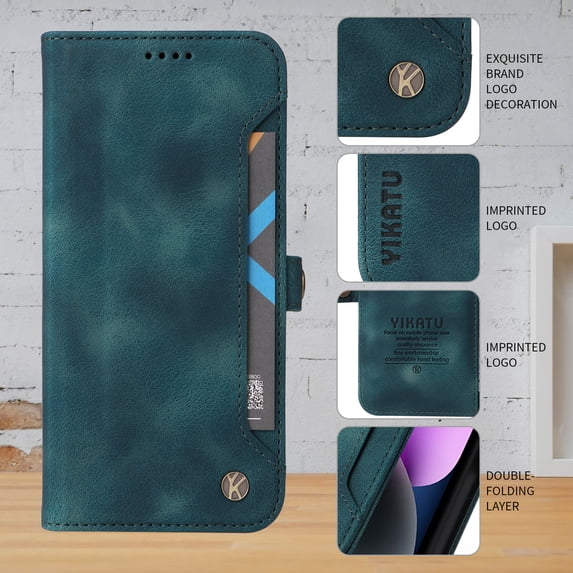 Nalacover For iPhone 11 Pro Max Wallet case 【RFID Blocking】【Slide Pocket Slot】,Credit Card Holder Flip Folio Book PU Leather Protective Cover Women Men For iPhone 11 Pro Max - 6.5", Blue