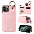 thumbnail image 1 of Nalacover for iPhone 11 Pro Wallet Case with Card Slots & Metal Finger Ring, Durable PU Leather Back Double Magnetic Botton Flip Kickstand Purse Shockproof Phone Case,Rosegold, 1 of 10