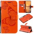 thumbnail image 1 of Nalacover For iPhone 12/12 Pro Case,Luxury 360 Protection Embossed Butterfly PU Leather and Soft TPU Flip Kickstand Magnetic Card Wallet Shockproof Protective Cover with Wrist Strap.Orange, 1 of 6