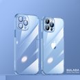 thumbnail image 1 of Nalacover For iPhone 12 6.1 inch Ultra Slim Clear Case,Luxury Crystal Transparent PC Bumper Shockproof Dust-proof Glass All-in-one Camera Lens Protector Fit Cover.For iPhone 12,Blue, 1 of 6