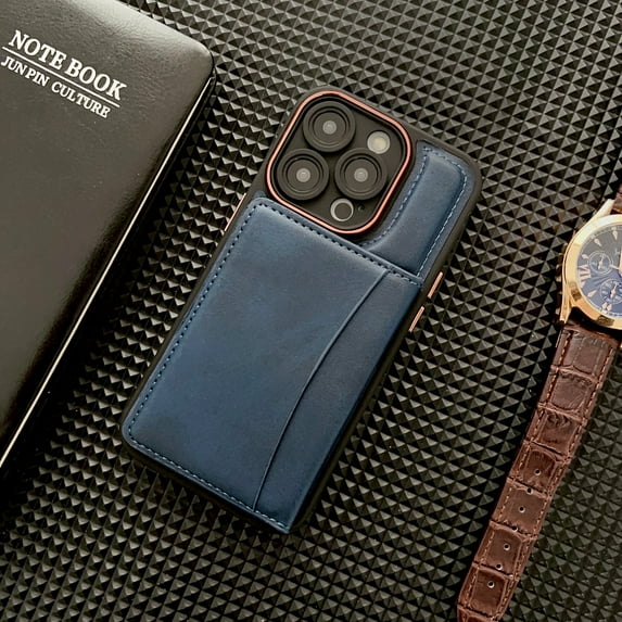 Nalacover for iPhone 12 Pro Back Flip Wallet Case for Women Men,Compatible with MagSafe,Shockproof Premium PU Leather Flip Kickstand Card Slots Phone Case for iPhone 12 Pro,Blue