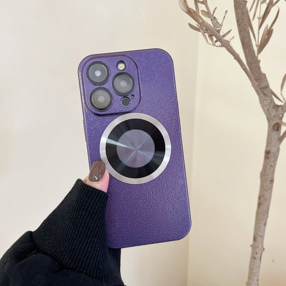 Nalacover for iPhone 12 Pro, Luxury Elegant Case with Camera Lens Protector Soft TPU Drop Protection Thin Fit Lunar Texture Shockproof Protective For iPhone 12 Pro, Purple