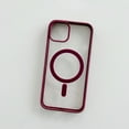 thumbnail image 1 of Nalacover for iPhone 12 Pro Matte Frosted Clear Case, Magnetic Ring Compatible with MagSafe Wireless Charging, Acrylic + TPU Shockproof Non-Yellowing Cover for iPhone 12 Pro, Winered, 1 of 9
