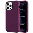 thumbnail image 1 of Nalacover for iPhone 12 Pro Max 6.7 inch Slim Case,Stylish Triple Layer Protection Hard PC + Soft TPU Silicone Hybrid Shockproof Camera Lens Protective Anti-drop Fit Back Phone Cover.Purple, 1 of 7