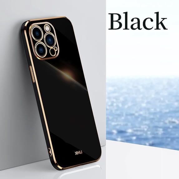 Nalacover For iPhone 12 Pro Max Case,Luxury Stylish Plating Soft TPU Glossy Anti-Scratch Rubber Anti-drop Shockproof Ultra Slim Fit Back Phone Cover.For iPhone 12 Pro Max,Black