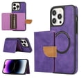 thumbnail image 1 of Nalacover for iPhone 12 Pro Max Magnetic 2 in 1 Detachable Leather Wallet Case, Compatible with MagSafe Wireless Charging,Shockproof Credit Card Slots Kickstand Phone Case for iPhone 12 Pro Max,Purple, 1 of 8