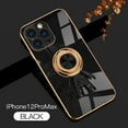 thumbnail image 1 of Nalacover for iPhone 12 Pro Max Slim Case,Cute Cartoon 6D Plating Astronaut Hidden Magnetic Ring Kickstand Soft TPU Shockproof Corner Protection Drop Proof Edge Bumper Cover for Women Men.Black, 1 of 9