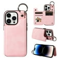 thumbnail image 1 of Nalacover for iPhone 12 Pro Max Wallet Case with Card Slots & Metal Finger Ring, Durable PU Leather Back Double Magnetic Botton Flip Kickstand Purse Shockproof Phone Case,Rosegold, 1 of 10