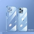 thumbnail image 1 of Nalacover For iPhone 12 Pro Ultra Slim Clear Case,Luxury Crystal Transparent PC Bumper Shockproof Dust-proof Glass All-in-one Camera Lens Protector Fit Cover.For iPhone 12 Pro,Blue, 1 of 6