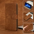 thumbnail image 1 of Nalacover for iPhone 13 Flip Wallet Case,Stylish 360 Protection Synthetic Leather Soft TPU Flexible Magnetic RFID Kickstand Card Slots Shockproof Anti-Scratch with Wrist Strap Cover.Brown, 1 of 6
