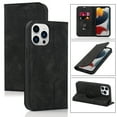 thumbnail image 1 of Nalacover for iPhone 13 Pro 6.1 inch Wireless Charging Case,Luxury Full Body Protection Solid Color PU Leather Magnetic Closure Flip RFID Blocking Card Slots Stand Shockproof Cover.Black, 1 of 12