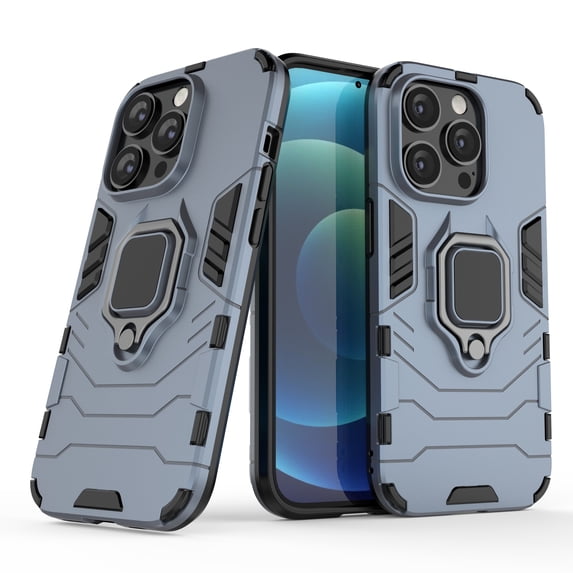 Nalacover for iPhone 13 Pro Case,Luxury Heavy Duty Armor Dual Layer Protective TPU Bumper Magnetic Finger Ring Kickstand Shockproof Dustproof Non-Slip Slim Back Phone Cover.For iPhone 13 Pro,Blue
