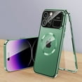 thumbnail image 1 of Nalacover for iPhone 13 Pro Dual-Layers Screen Protector Clear Case, High-Transparency Camera Lens Protector Rugged Metal Frame Shockproof Anti-Fingerprint Cover for iPhone 13 Pro,Green, 1 of 10