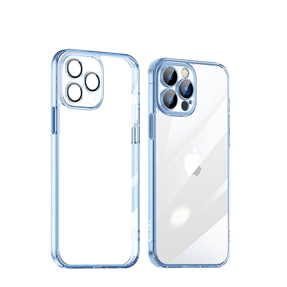 Nalacover For iPhone 13 Pro Max Ultra Slim Clear Case,Luxury Crystal Transparent PC Bumper Shockproof Dust-proof Glass All-in-one Camera Lens Protector Fit Cover.For iPhone 13 Pro Max,Blue