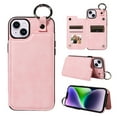 thumbnail image 1 of Nalacover for iPhone 13 Wallet Case with Card Slots & Metal Finger Ring, Durable PU Leather Back Double Magnetic Botton Flip Kickstand Purse Shockproof Phone Case,Rosegold, 1 of 10