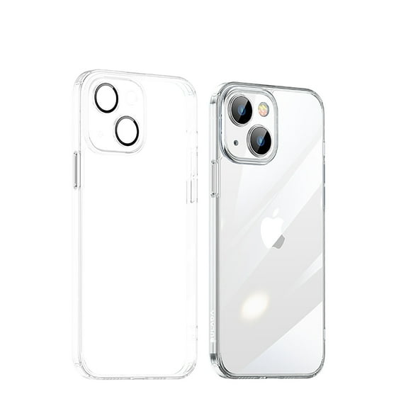 Nalacover For iPhone 14 6.1 inch Ultra Slim Clear Case,Luxury Crystal Transparent PC Bumper Shockproof Dust-proof Glass All-in-one Camera Lens Protector Fit Cover.For iPhone 14,Clear