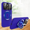 thumbnail image 1 of Nalacover for iPhone 14 Case with Magnetic Invisible Kickstand Compatible with MagSafe, Large Window Design Glass Full Camera Lens Protector Shockproof Car Mount Slim Phone Case, Blue, 1 of 12