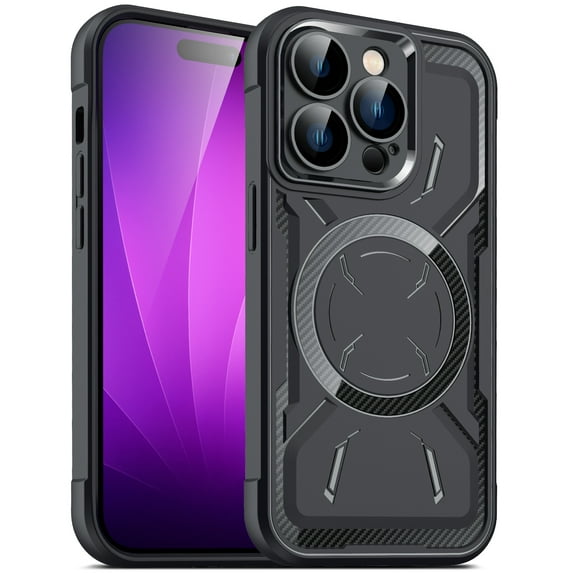 Nalacover for iPhone 14 Magnetic Case Compatible with MagSafe Charging Built-in Full Camera Protection Military Grade Shock Resistant Anti-Scratch TPU Slim Phone Case for Women Men,Black