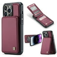 thumbnail image 1 of Nalacover for iPhone 14 Pro Back Wallet Case with Card Holder [RFID Blocking Protection] [Back Double Magnetic Clasp] Premium PU Leather Flip Kickstand Phone Case for Women Men,Red, 1 of 12