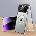thumbnail image 1 of Nalacover for iPhone 14 Pro Dual-Layers Screen Protector Clear Case, High-Transparency Camera Lens Protector Rugged Metal Frame Shockproof Anti-Fingerprint Cover for iPhone 14 Pro,Silver, 1 of 10