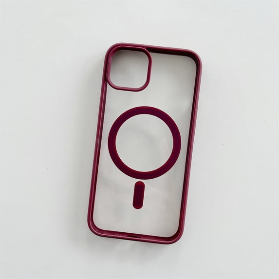 Nalacover for iPhone 14 Pro Matte Frosted Clear Case, Magnetic Ring Compatible with MagSafe Wireless Charging, Acrylic + TPU Shockproof Non-Yellowing Cover for iPhone 14 Pro, Purple