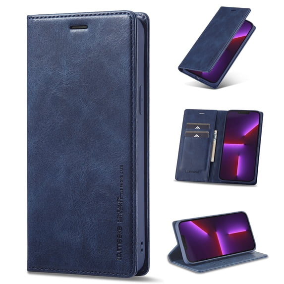 Nalacover for iPhone 14 Pro Max Card Slots Wallet Case with RFID Blocking, Premium PU Leather Flip Cover, Magnetic Closure Kickstand TPU Shockproof Case for iPhone 14 Pro Max,Blue