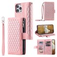 thumbnail image 1 of Nalacover for iPhone 14 Pro Max Flip Kickstand Wallet Case,Full Body Protection Luxury PU Leather Shockproof Magnetic Closure Zipper Pocket with Detachable Hand Strap&Shoulder Strap Cover.Rosegold, 1 of 12