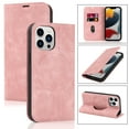 thumbnail image 1 of Nalacover for iPhone 14 Pro Max Wireless Charging Case,Luxury Full Body Protection Solid Color PU Leather Magnetic Closure Flip RFID Blocking Card Slots Stand Cover.For iPhone 14 Pro Max,Pink, 1 of 12