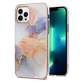 thumbnail image 1 of Nalacover for iPhone 14 Pro Slim Case, Fish Scale Marble Pattern Soft TPU Shockproof Lens Protection Cover for Women Girls, Compatible with MagSafe Wireless Charging Case,White Marble, 1 of 5
