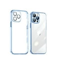 thumbnail image 1 of Nalacover For iPhone 14 Pro Ultra Slim Clear Case,Luxury Crystal Transparent PC Bumper Shockproof Dust-proof Glass All-in-one Camera Lens Protector Fit Cover.For iPhone 14 Pro,Blue, 1 of 6