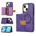 thumbnail image 1 of Nalacover for iPhone 15 Magnetic 2 in 1 Detachable Leather Wallet Case, Compatible with MagSafe Wireless Charging,Shockproof Credit Card Slots Kickstand Phone Case for iPhone 15,Purple, 1 of 8