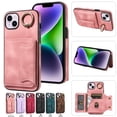 thumbnail image 1 of Nalacover for iPhone 15 Plus Ring Holder Wallet Case with Kickstand Magnetic Clasp, Credit Card Slots Holder Premium PU Leather Purse Cover, TPU Bumper Shockproof Anti-Scratches Case,Rosegold, 1 of 16