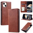 thumbnail image 1 of Nalacover for iPhone 15 Plus Wallet Case, Vintage PU Leather Book Folding Folio Case with Credit Card Slots Hidden Magnetic Closure Flip Kickstand Shockproof Slim Phone Case,Brown, 1 of 8