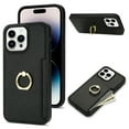 thumbnail image 1 of Nalacover for iPhone 15 Pro Max Wallet with Card Holder Slot, 360?Rotation Ring Holder Kickstand Cover for Men Women Protective Premium PU Leather Shockproof Cover For iPhone 15 Pro Max, Black, 1 of 11